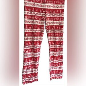 Sara's Prints Red and White Holiday Pants